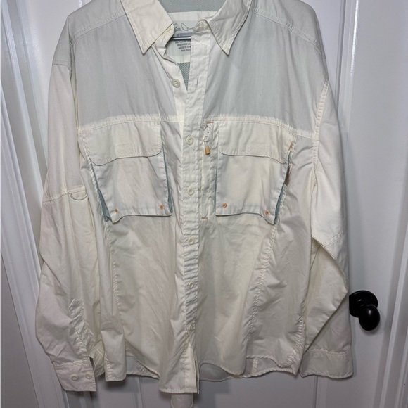 Bill Dance button up, long sleeve fishing shirt off white men's size x-large - Picture 3 of 10
